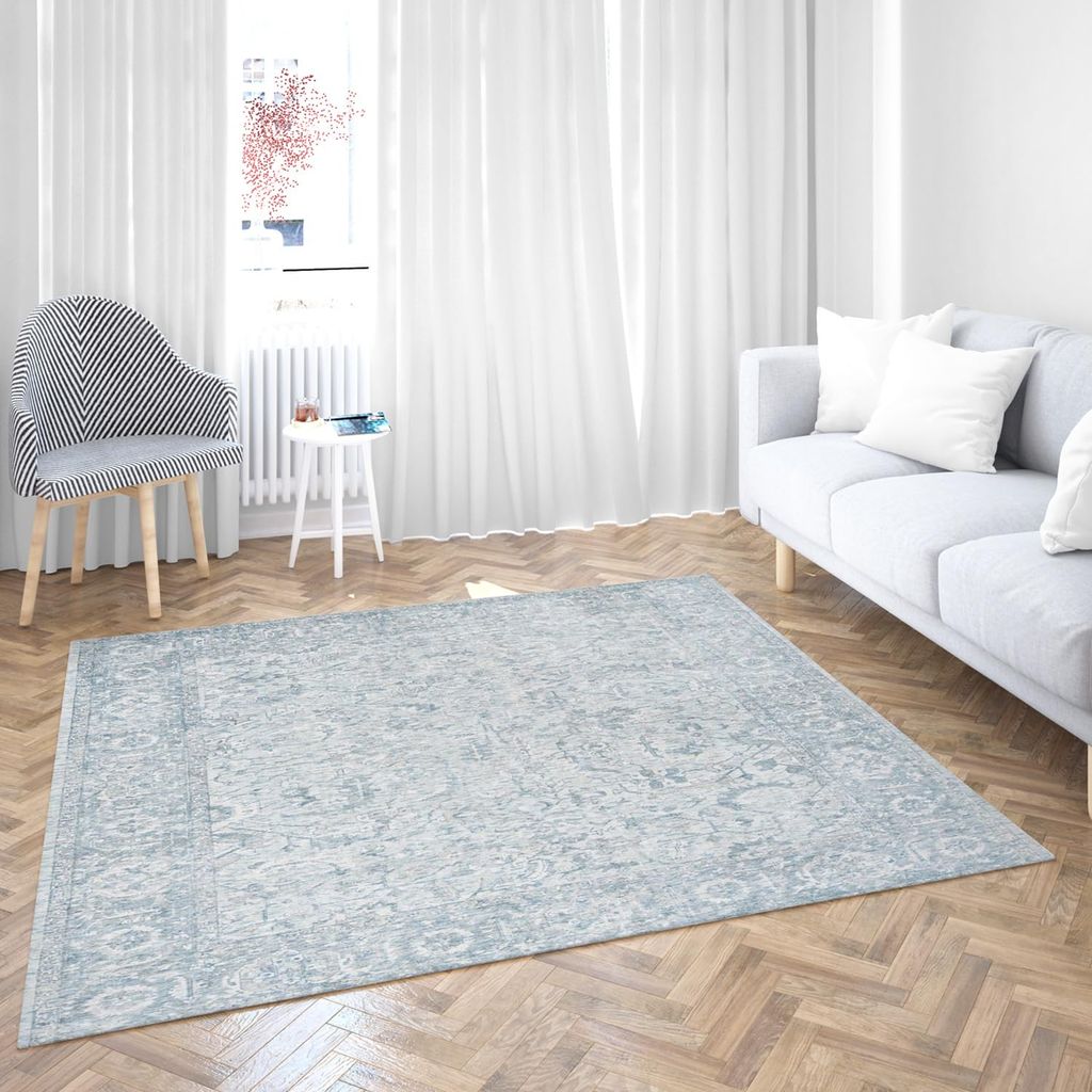 Neu Looms Handmade Viscose Wool Anti-Skid Rug for Bedroom, Living Room, Nursery, Dorm, Playroom & Reading Area view 2