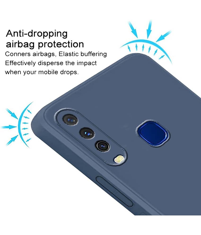 ZAMN - Blue Silicon Plain Cases Compatible For Vivo Y15 ( Pack of 1 ) view 2