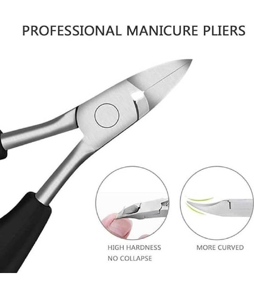Nail Cutter for Men & Women,Podiatrist Toenail Cuticle Cutter,Professional Thick & Ingrown Toe Nail Clippers, (Black) view 2