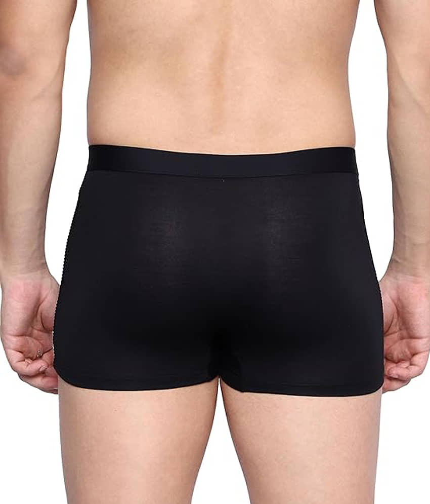 mens dot net briefs Pack of 1 Lycra Trunks For Men's ( Black ) view 2