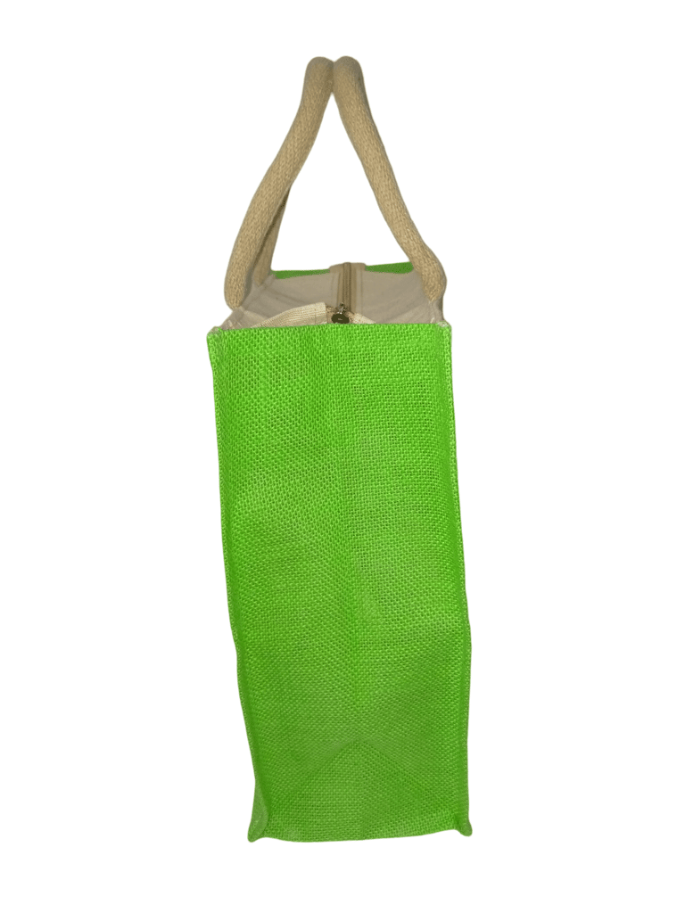Jute lunch Bag cream colour view 2