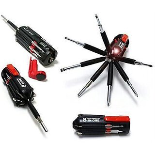 Kudos 8-in-1 Screwdriver Tool Kit LED Light, Portable Multi-Function Screw Driver