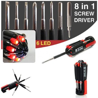 Kudos 8-in-1 Screwdriver Tool Kit LED Light, Portable Multi-Function Screw Driver view 2