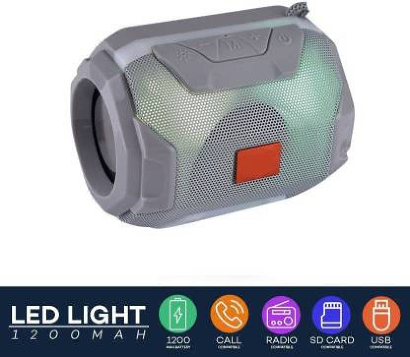 Portable Wireless Bluetooth Speaker, Waterproof Design with Handle (Gray) view 2