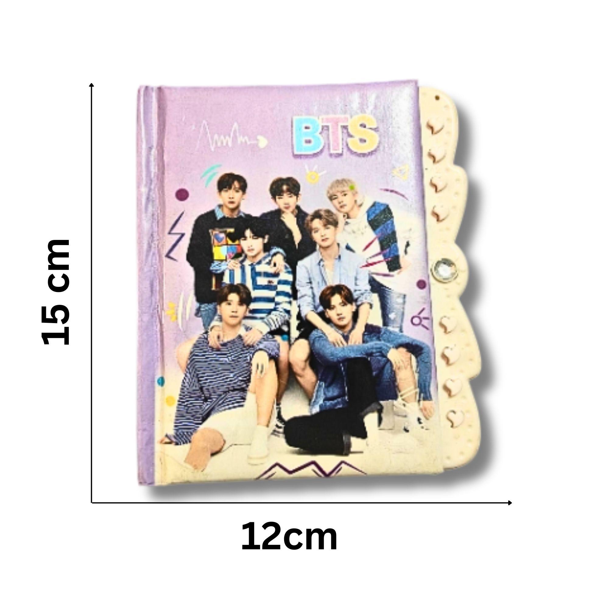 BTS Lock Diary 12 × 15 cm | Cute BTS Notebook with Number Lock view 2