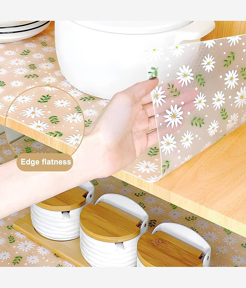 Anti-Slip Kitchen Cabinet Drawer Shelf Mat Liner Sheets (45 cm x 2 M Roll) Waterproof Strong Table Mat EVA for Bathroom, Fridge Mat Textured Multipurpose (Avocado Print)Vinyl Acetate view 2
