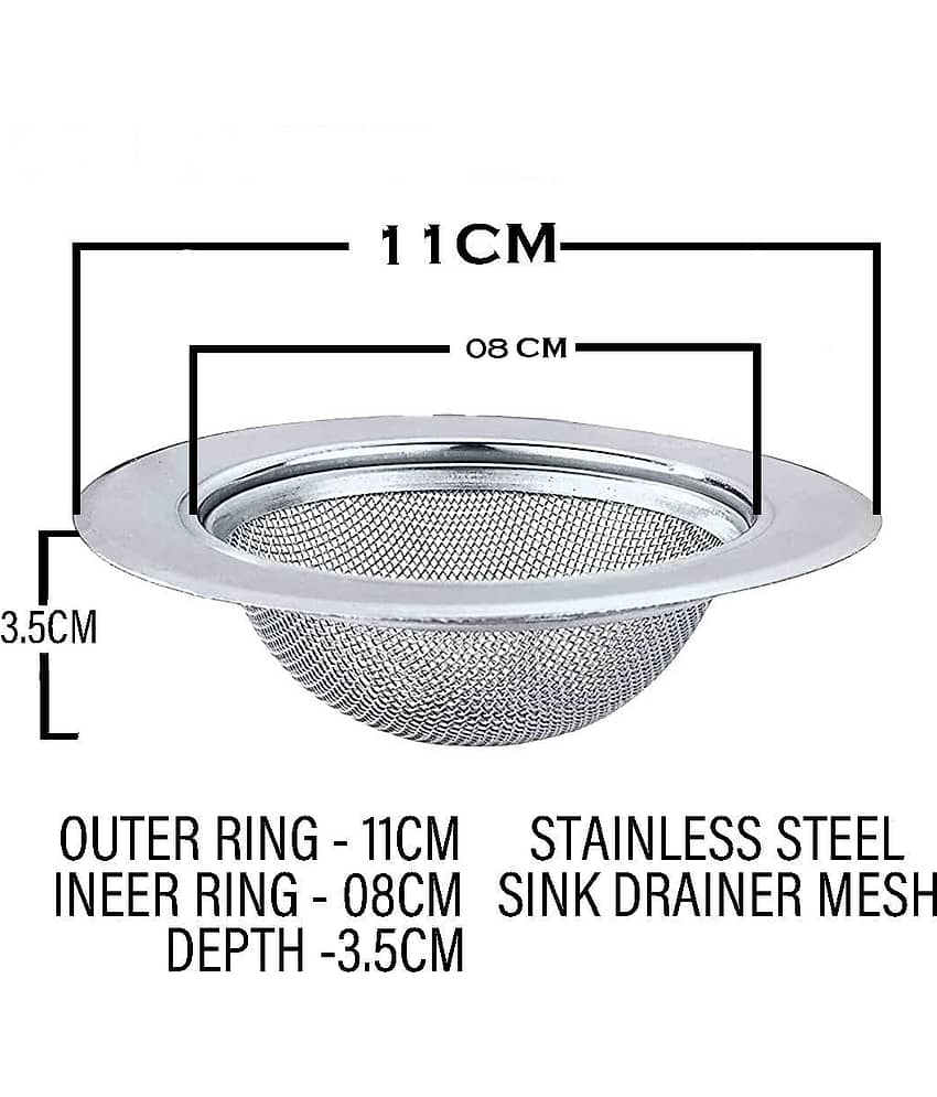 Kitchen Sink Strainer Heavy Duty Stainless Steel Strainer Kitchen Drain Basin Basket Filter Stopper Drainer Sink Jali view 2