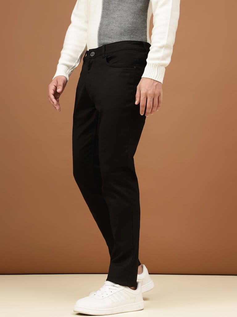 Richlook Men Solid Black Slim Fit Jeans view 2