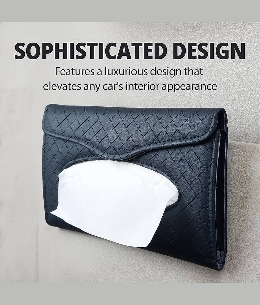 RAMDEV ENTERPRISE Car Tissue Dispenser Leather Multi Color view 2