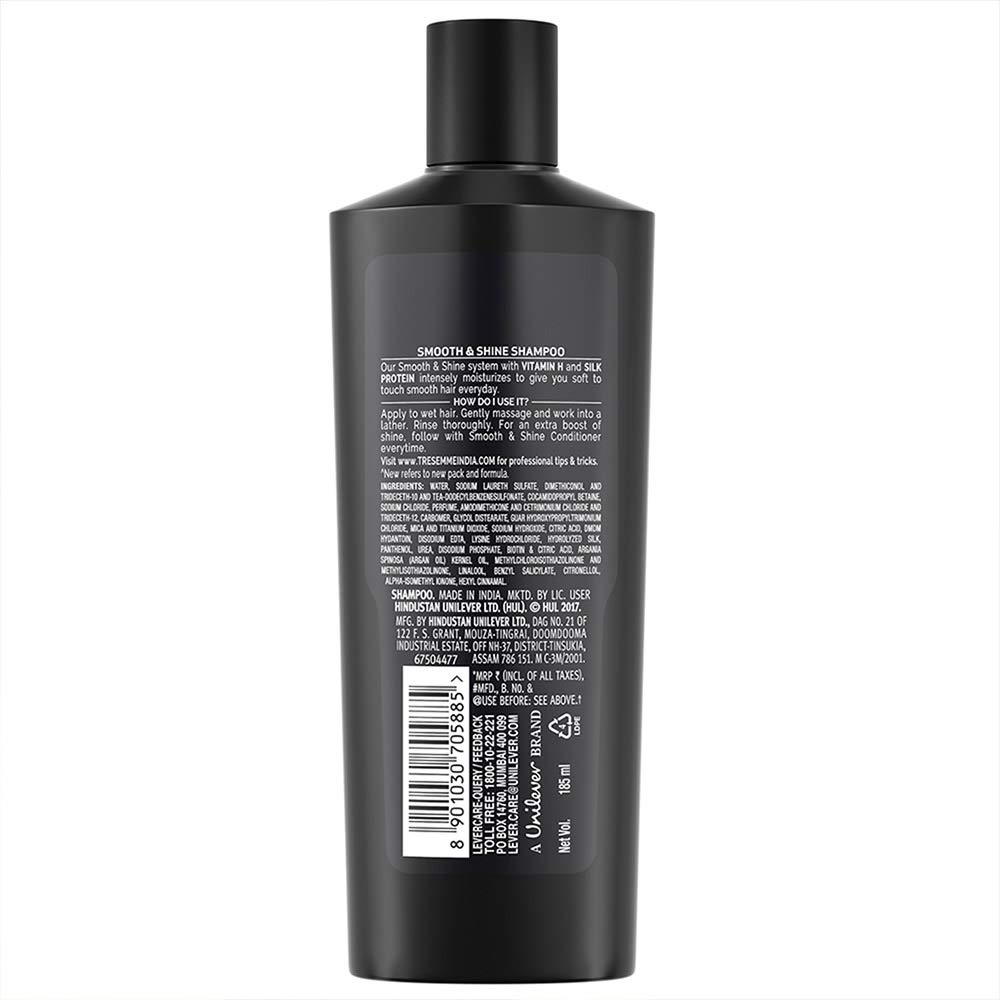 Tresemme Smooth & Shine Pro Collection Shampoo - Vitamin H & Silk Protein, Intense Moisturisation, 180 Ml view 2