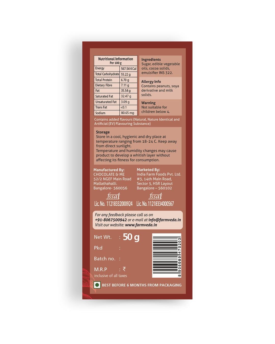 Farmveda Roasted Peanut Chocolate - Pack of 2 view 2