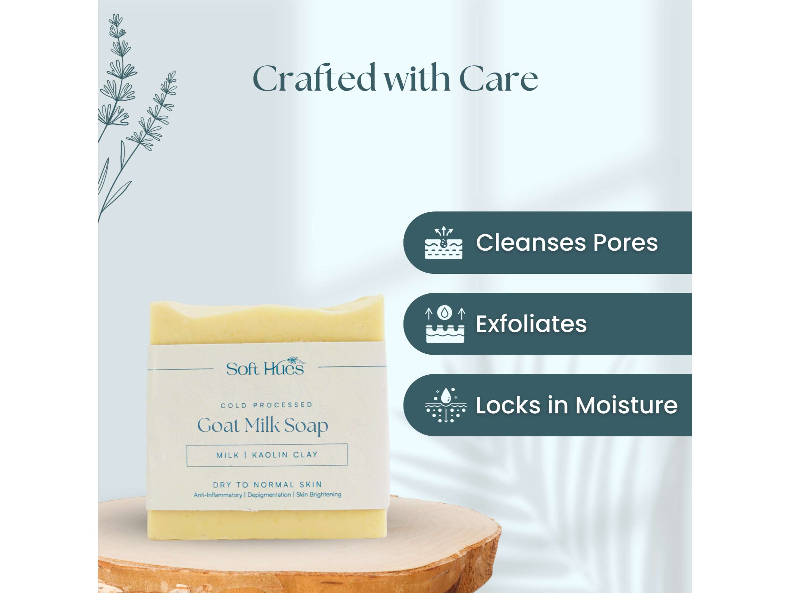 Soft Hues Goat Milk Soap For Skin Brightening (100 g -Pack of 1) view 2