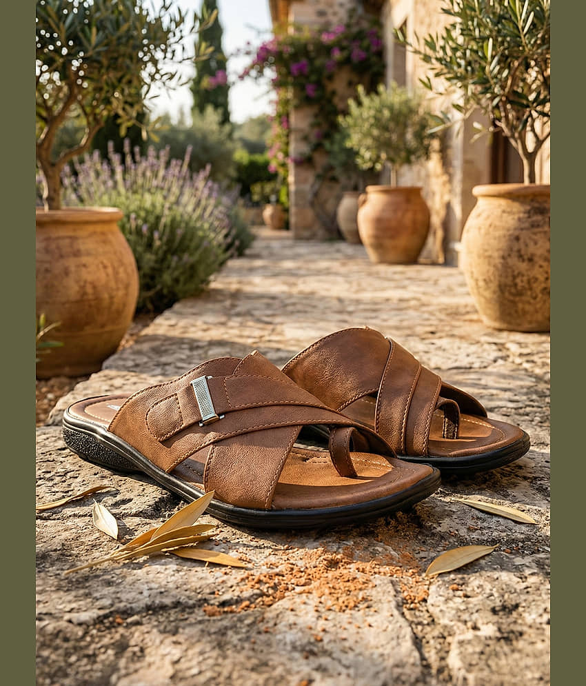Ajanta - Tan Daily Slipper view 2