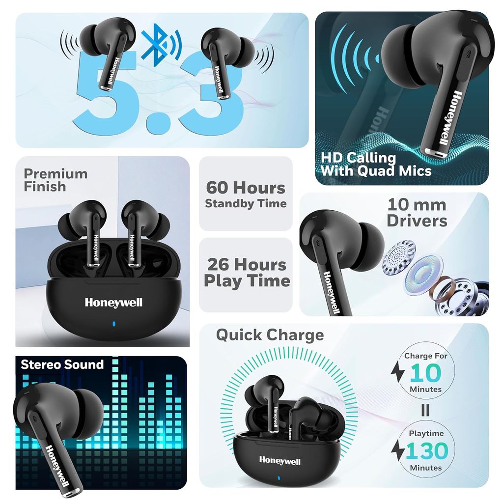 Honeywell Moxie V1200 Bluetooth TWS Earbuds view 2