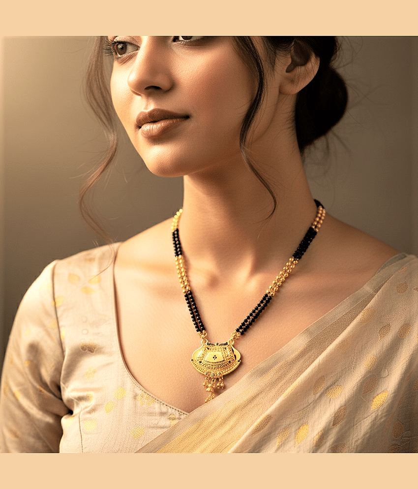 AKLINA Golden Mangalsutra ( Pack of 1 ) view 2