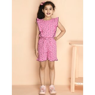 Kids Cave Printed Girls Jumpsuit view 2