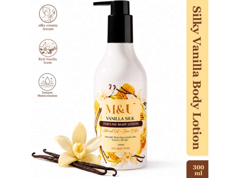 Vanilla Silk Perfume Body Lotion | Instant Deep Hydration Soft Skin Sweet Scent | 300gm