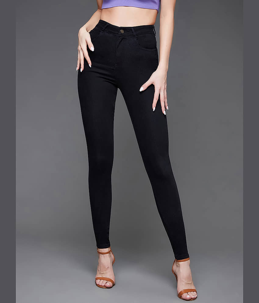 Miss Chase - Black Denim Skinny Fit Women's Jeans ( Pack of 1 ) view 2