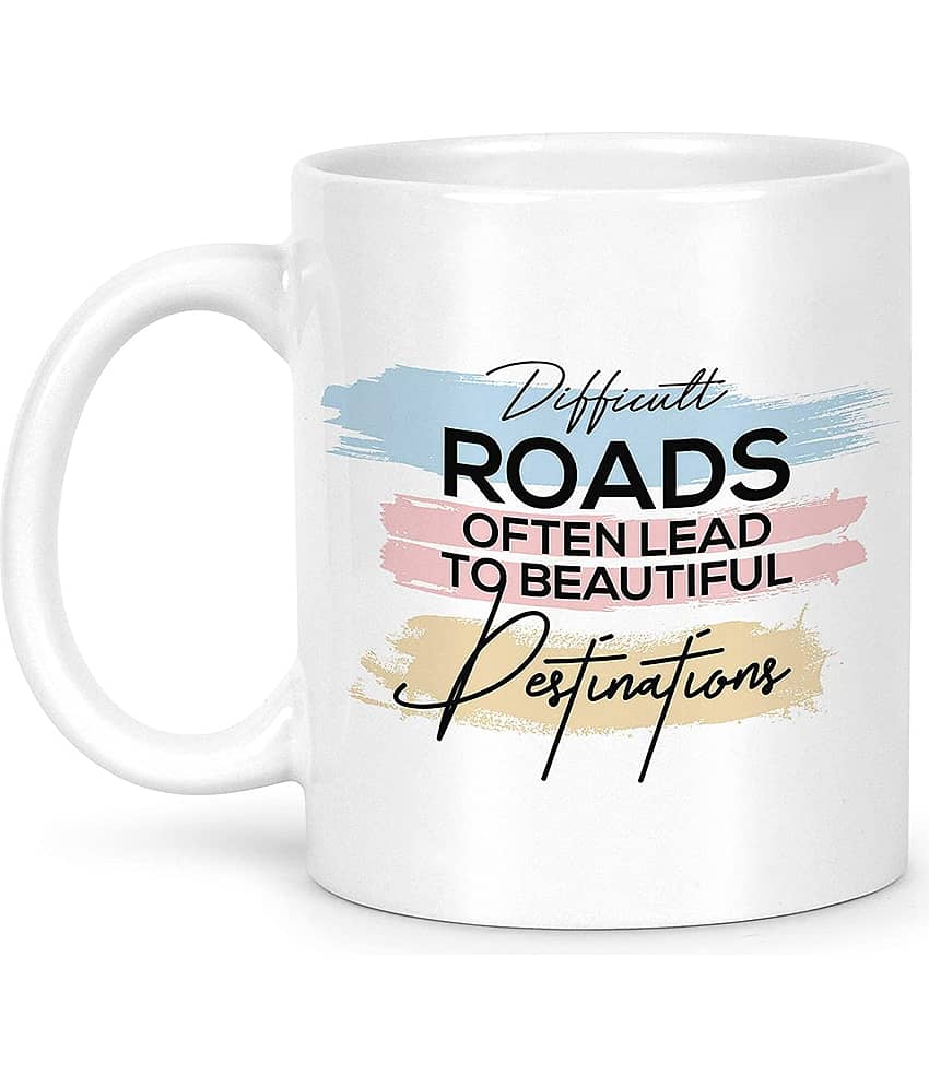Idream Quote Printed Ceramic Coffee Mug 1 Pcs 330 mL view 2