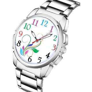 HRV Men's Round Dial Silver Strap Analog Watch view 2