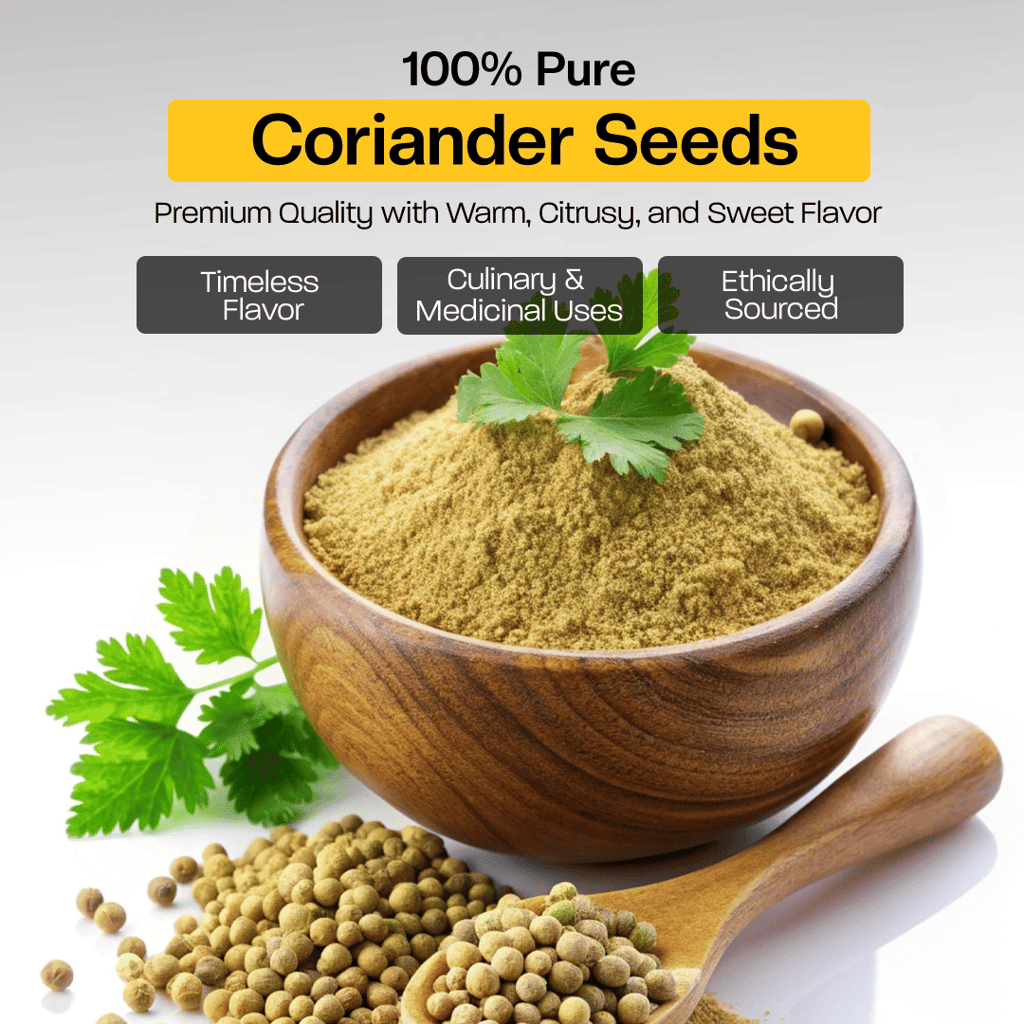 Buy Coriander Seeds Dhaniya Online India - Whole Spice | Phoran view 2