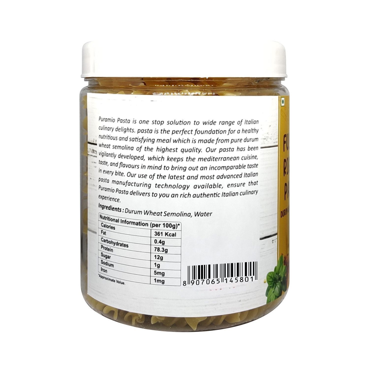 Puramio Fusilli Durrum Wheat Semolina Pasta, 650 gm view 2