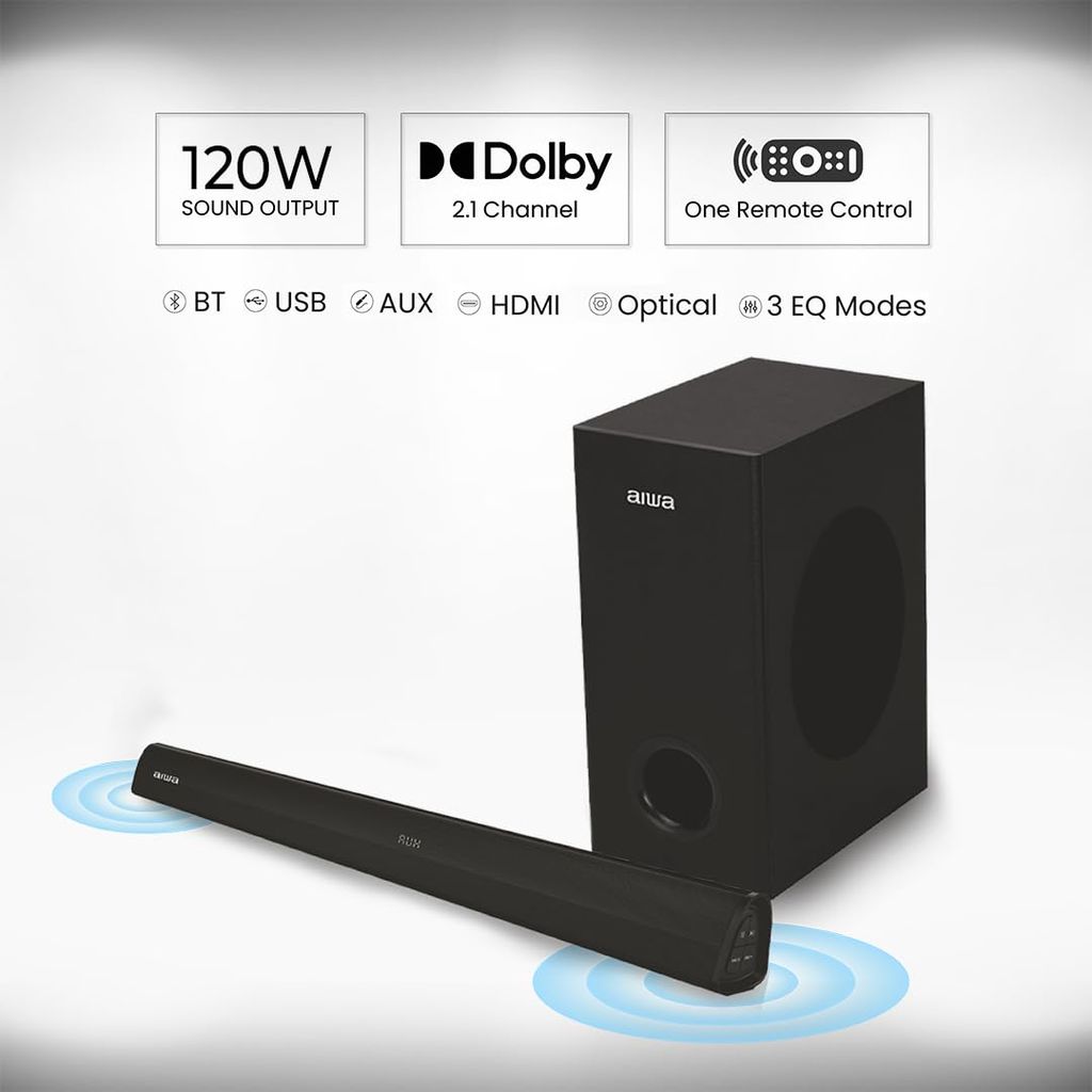 Aiwa Signature Soundbar with Bluetooth-SB120 (Black) view 2