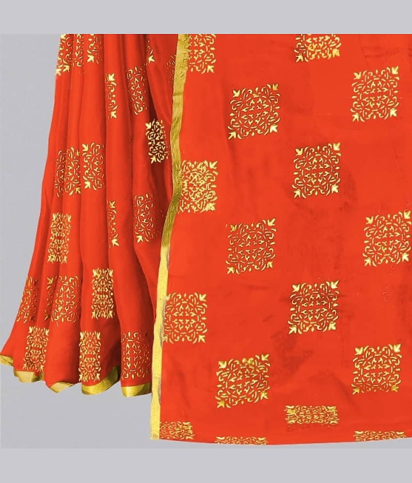 Rhey Chiffon Embellished Saree With Unstitched Blouse Piece ( Pink ) view 2