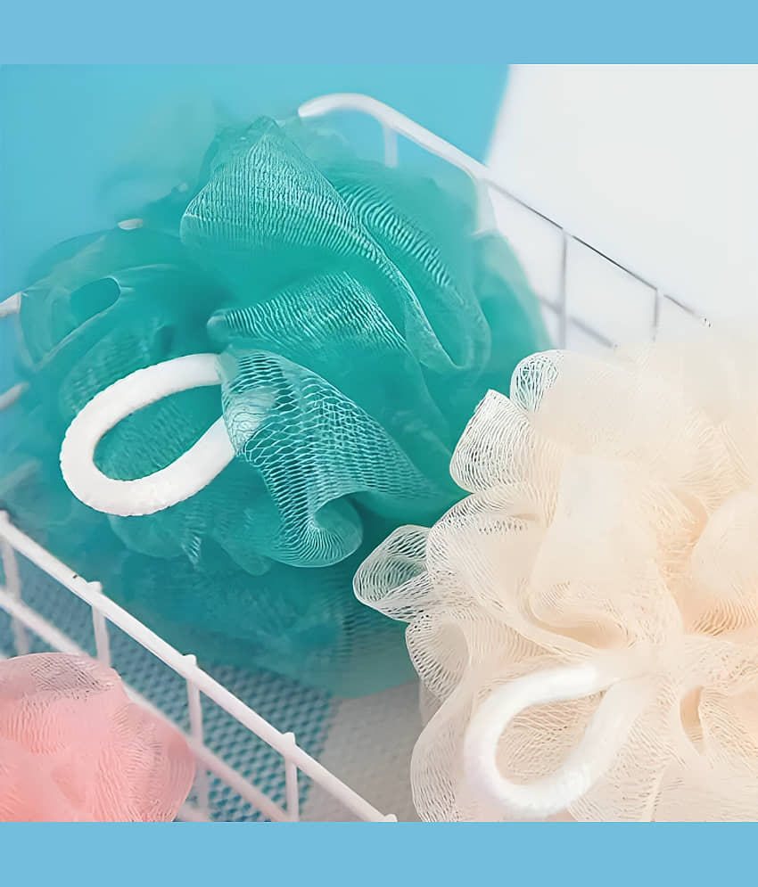 Premium Soft Foaming Loofah Round Bath Sponge Scrub (PACK OF 2) view 2