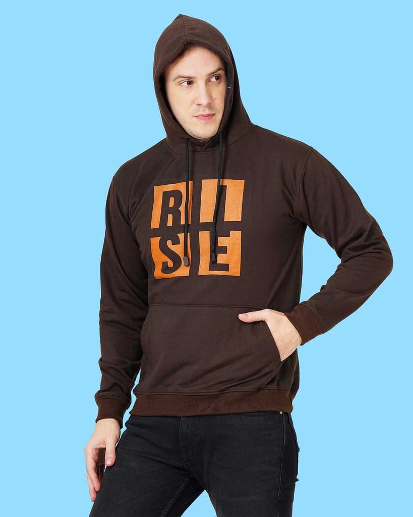 Mens & Boys Hoodies & Sweatshirts: Stay Comfortable and Stylish | Brown | Brown mens hoodie jackets for Men & Boys mens pullover hoodie - CKHD13-08 view 2