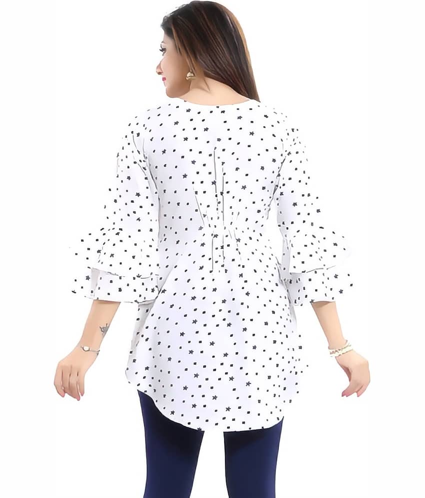 ZELZIS Women's Crepe Tunic ( Off White ) view 2