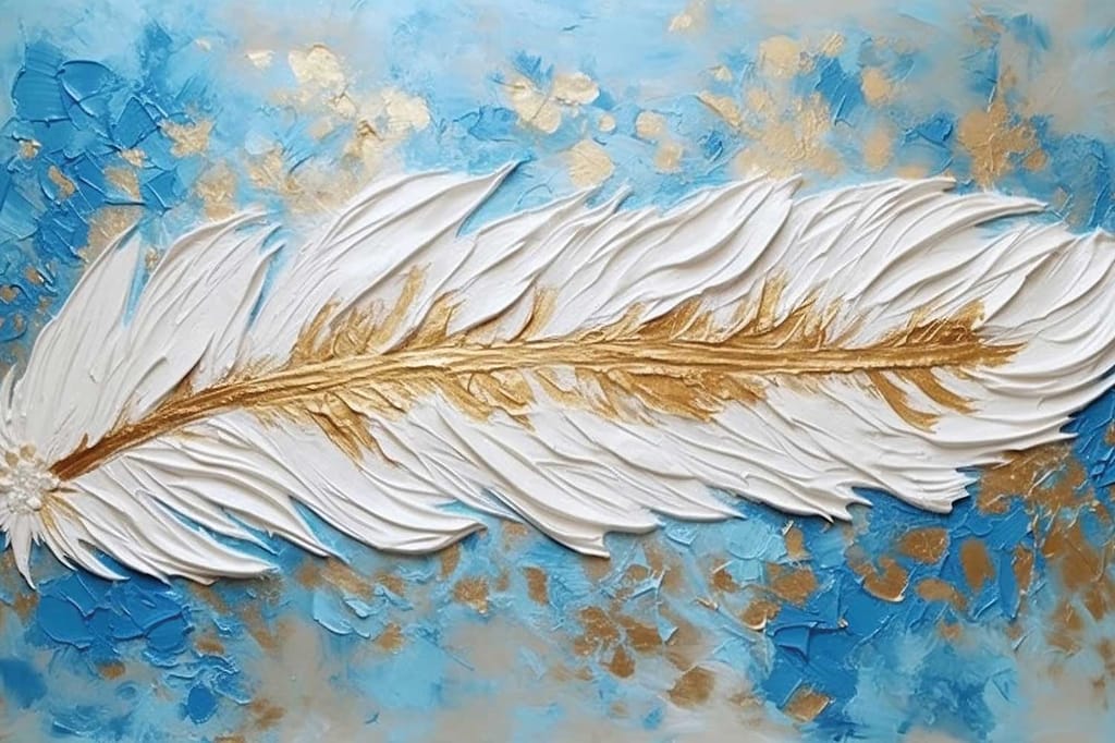 FEATHERS TEXTURE LEAF WALLART 24in X 16in WITH BLACK FRAME view 2