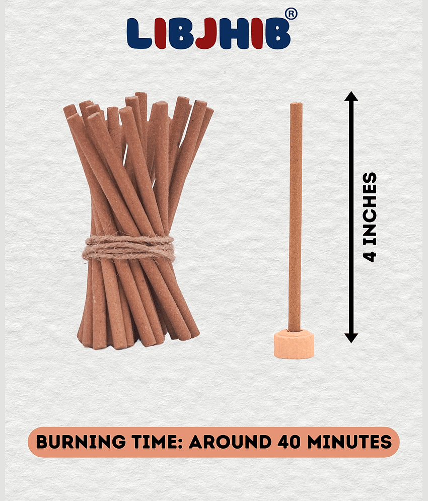 Libjhib Incense Dhoop Sticks Guggal,Chandan 120 gm ( Pack of 2 ) view 2