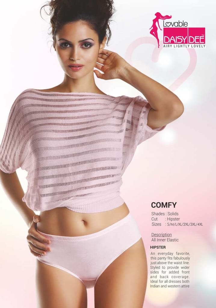 DaisyDee Comfy Hipster Plain Panties Pack of 3 view 2