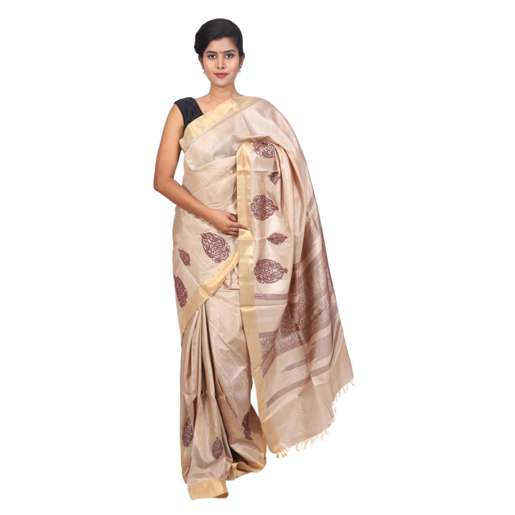 HANDLOOM KOSA SAREE WITH BLOUSE (SKU - 1SXT02071020 SAREE- 144) view 2