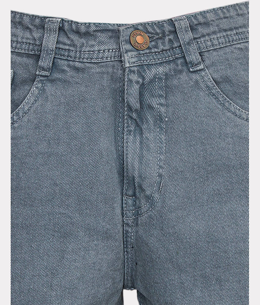plounge Clean Look Men's Jeans - Grey ( Pack of 1 ) view 2