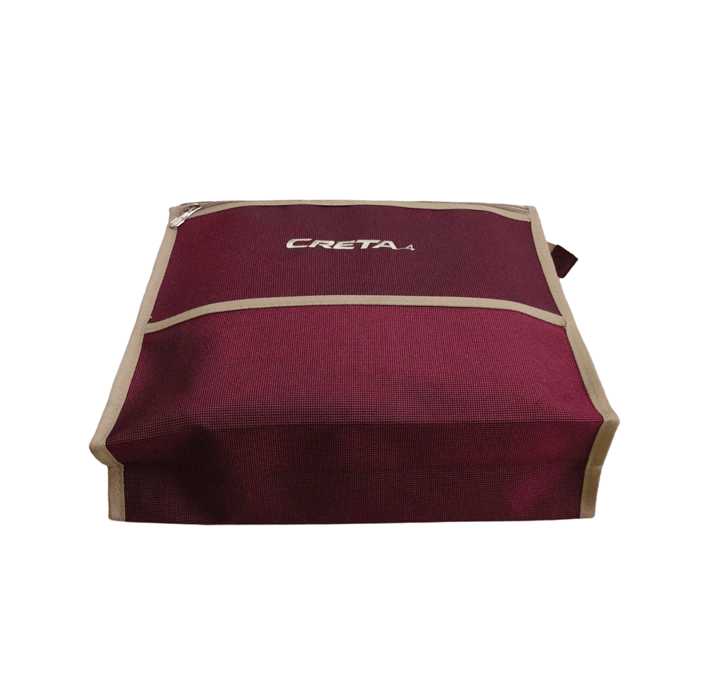 CRETA A4 size maroon color file folder bag view 2