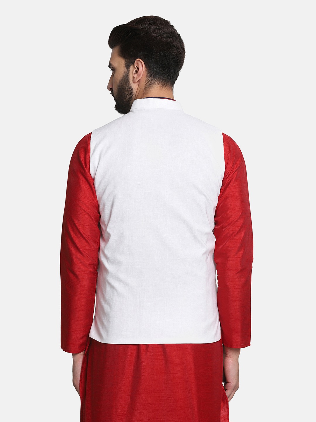 TAHVO men linen nehru jacket view 2