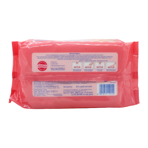 Johnson's Baby Skin Care Wipes 20 Pcs view 2