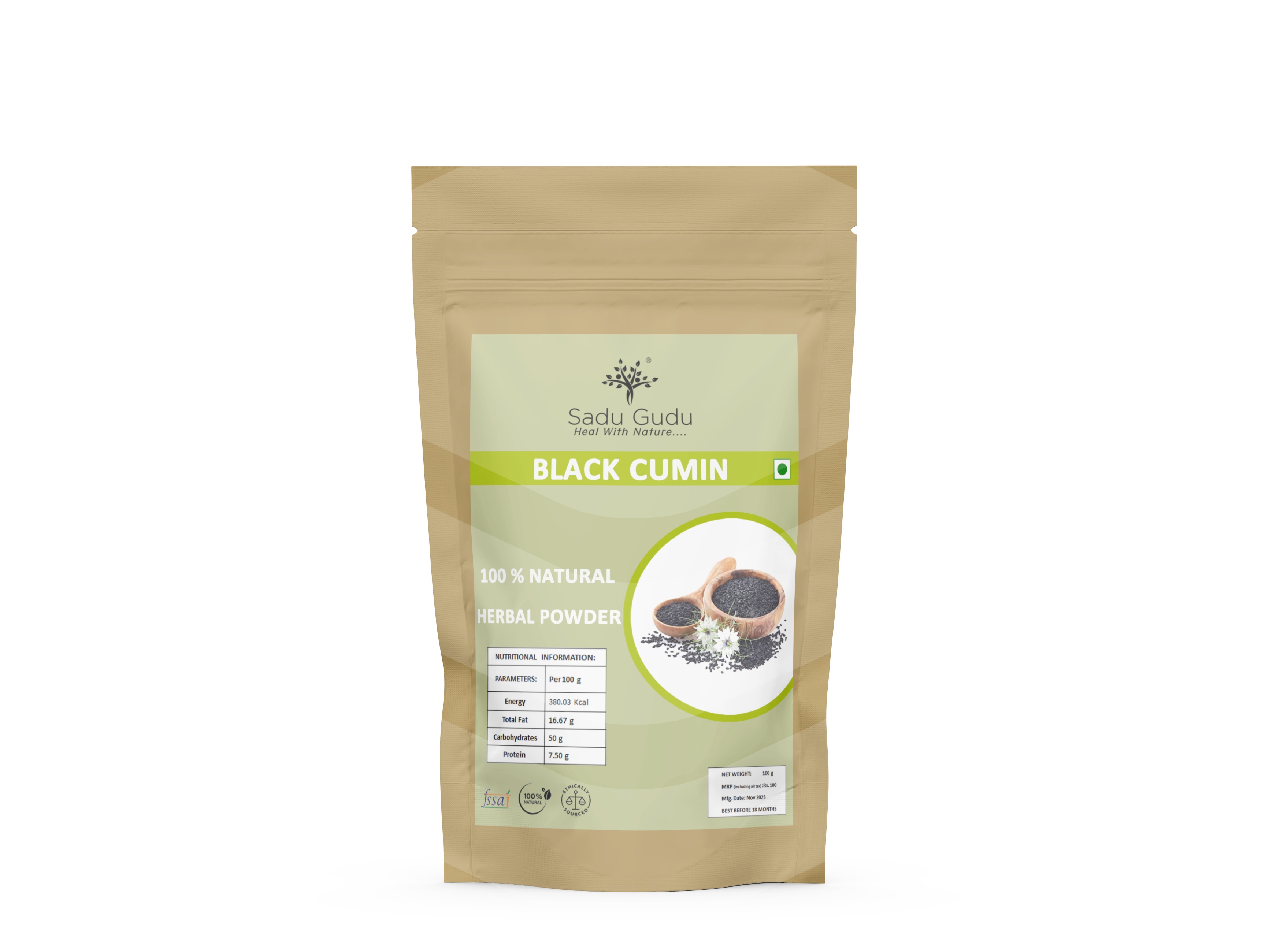 Sadugudu Black Cumin Powder 100g