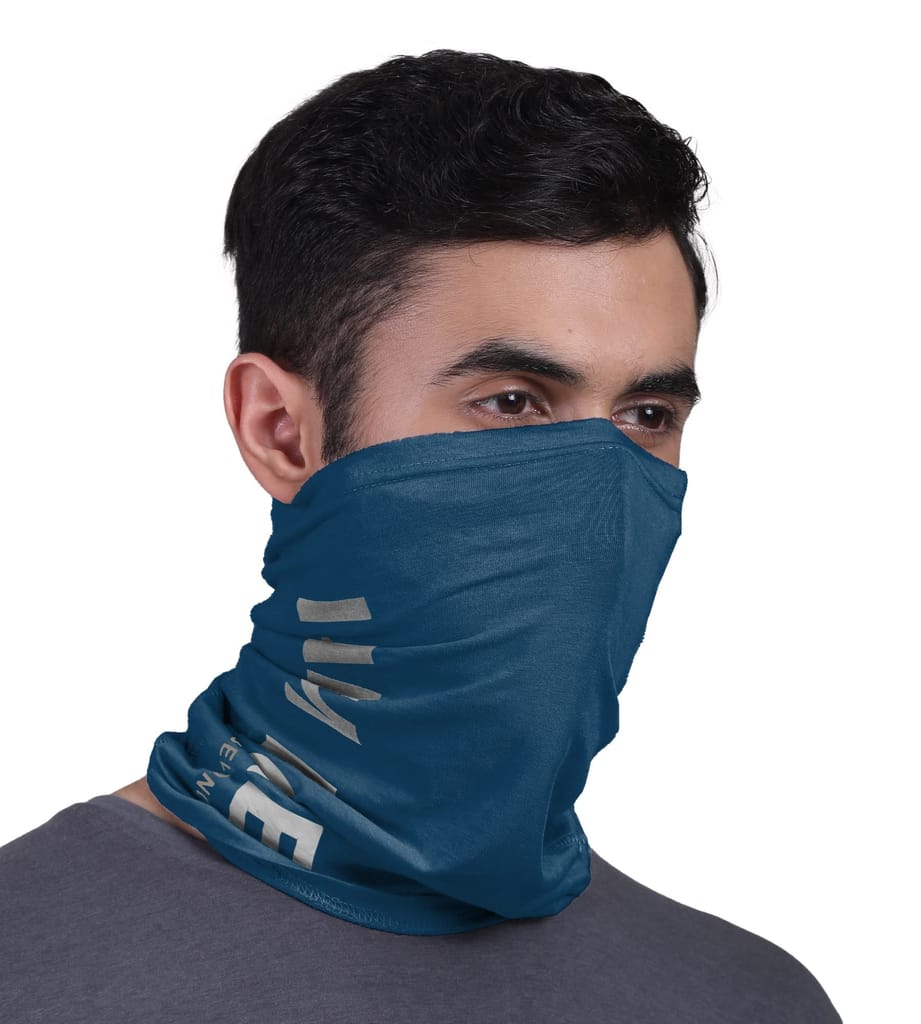 FREECULTR Unisex Bamboo Bandana, Anti Microbial Super Soft & Comfort Fit, Breathable Multipurpose Headband - Printed Pack of 3-Black,Cuban Peach,Sapphire Blue view 2