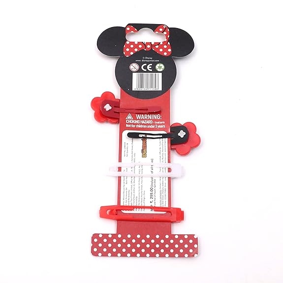 Li'l Diva Minnie Mouse Hair Clips - 4 pcs For Girls 3 Years And Above view 2
