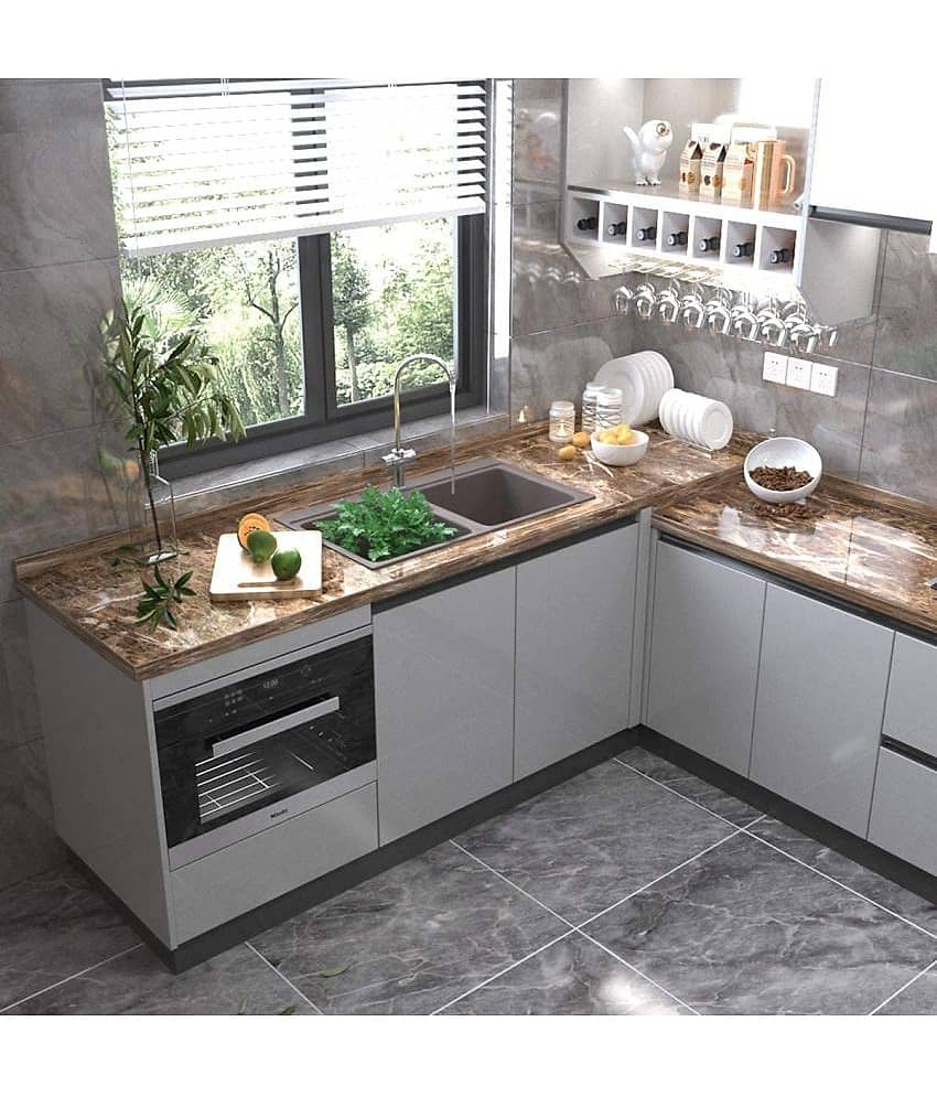 Geeo Premium Dark Brown Marble Design Wallpaper 60cm x 2m (Pack of 1) view 2