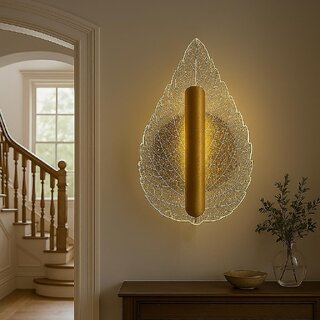 Modern Leaf Led Wall Lamp| 3 Color Modes (Warm, Neutral, Cool White) | Indoor Wall Lamp For Bedroom, Living Room, Hallway Etc view 2