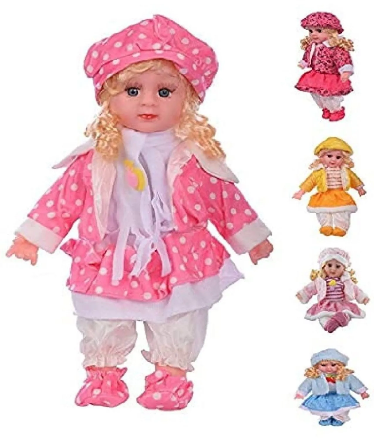 Cute Looking Musical Rhyming Babydoll, Big Stroller Dolls, Laughing and Singing Soft Push Stuffed Talking Poem Doll Baby Girl Toy for Kids Big Size view 2
