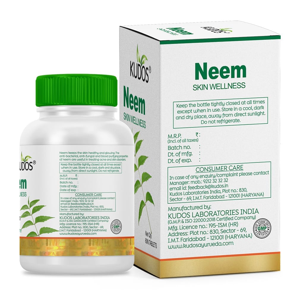 Kudos Neem Tablets | Immunity Booster | 60 Tablets view 2