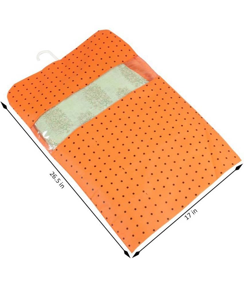 PrettyKrafts dots Printed Hanging Saree Cover Wardrobe Organiser (Set of 18 pcs) view 2