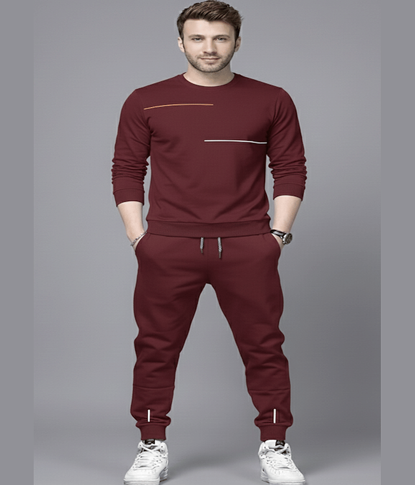 Reya Black Cotton Blend Regular Fit Men's Tracksuit ( Pack of 1 ) view 2