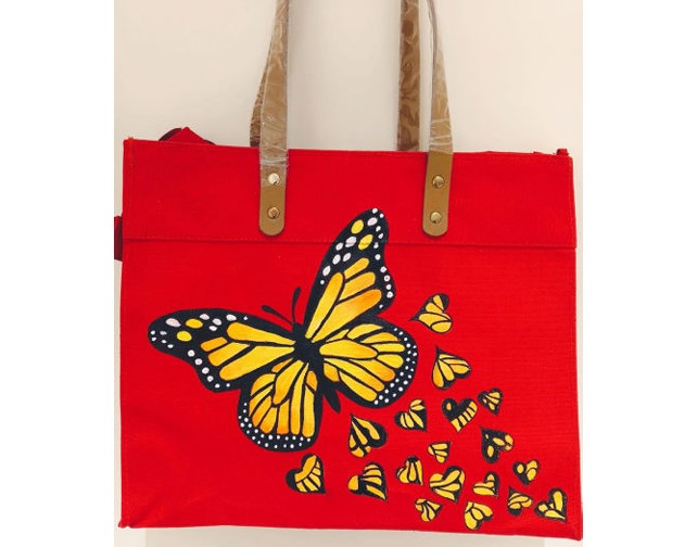 Hand Painted Canvas Bag (Model - 3)