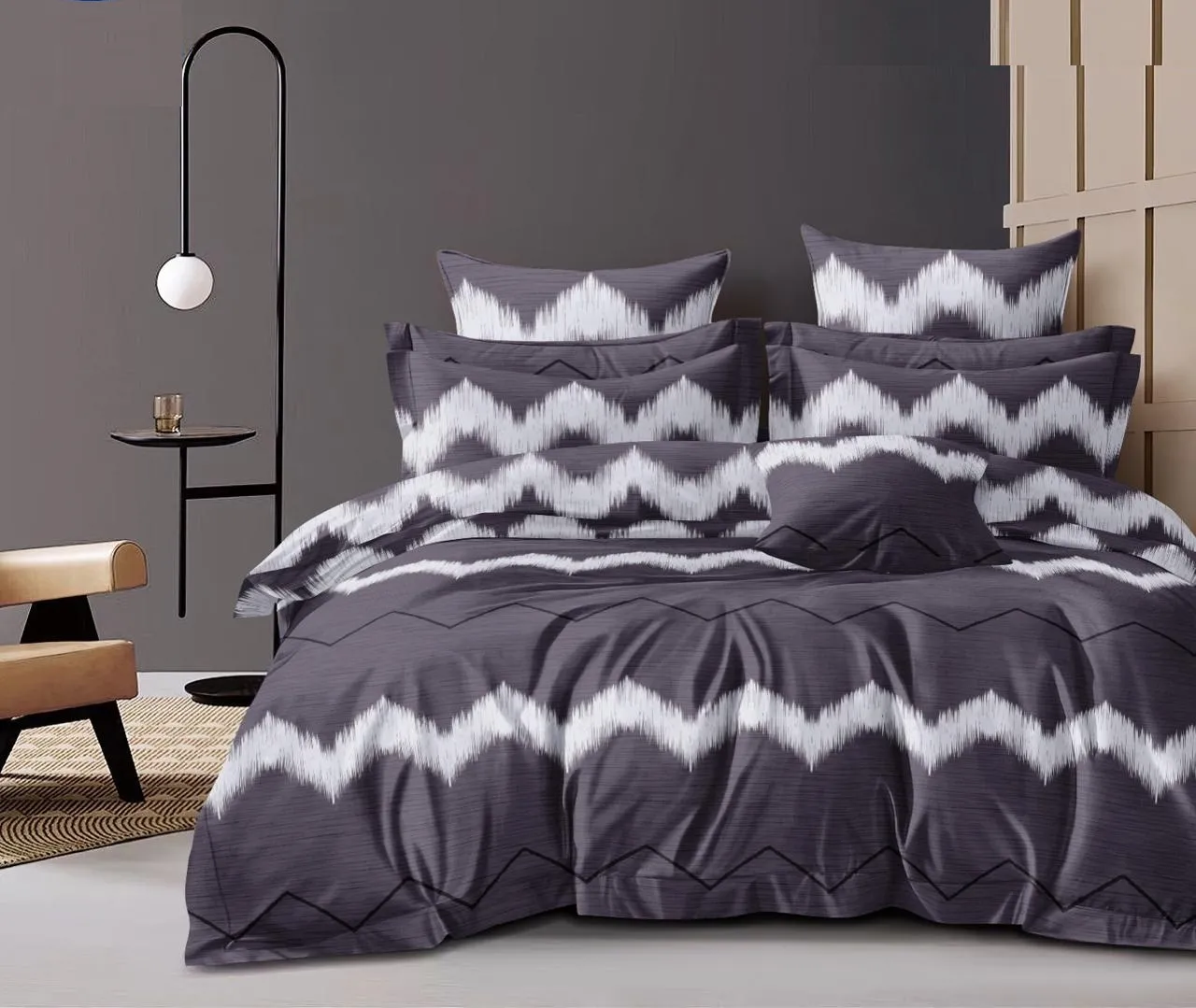 NOVA CRAFT Queen Size Non Fitted Bedsheet with 2 Pillow Cases | 300 TC | Cotton Blend | Fits Up to 8 Inch Mattress (90x100 Inches)